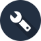 Wrench Icon Blue